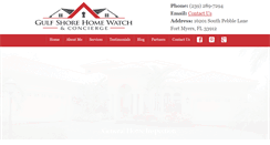 Desktop Screenshot of gulfshorehomewatch.com